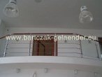 Balcony railing stainless steel with wooden handrail Bonn