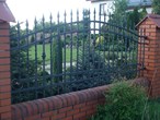 Wrought iron garden fence