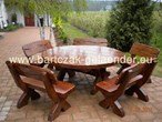 Runde garden furniture aus Massivholz 25