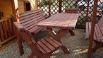 Garden furniture Rustic wooden rectangular