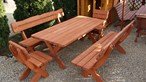 Garden furniture set wood rustic from Poland tsm-1