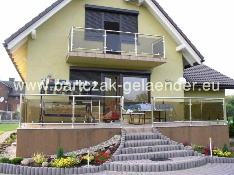 Stainless steel railings with glass from Poland -1