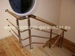 stainless steel railings Dortmund innen mit Wooden handrail