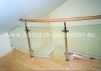 stainless steel railings Glas Wooden handrail