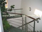 stainless steel railings Wooden handrail