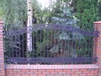 Wrought iron garden fence