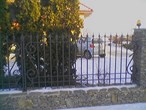 Wrought iron garden fence