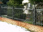 Wrought iron garden fence