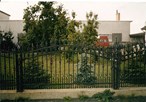 Wrought iron garden fence