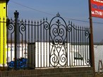 Wrought iron garden fence