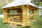 Gartenpavillon Holz Geschlossen mit festem Dach-13