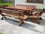 Gartenmöbel Holz Massiv Rustikal Rechteckig als Set oder Einzel elemente aus Polen