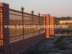 Moderne Zaun Metall Edelstahl Verzinkt Pulverbeschichtet Schmiedeeisen aus Polen