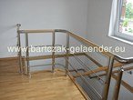 Geländer Edelstahl innen Außen Bausatz für Treppen Balkon Glas aus Polen selber Bauen