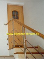 Treppengeländer Holz Edelstahl-19