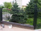 Wrought iron garden fence