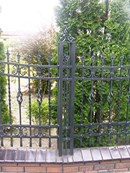Wrought iron garden fence